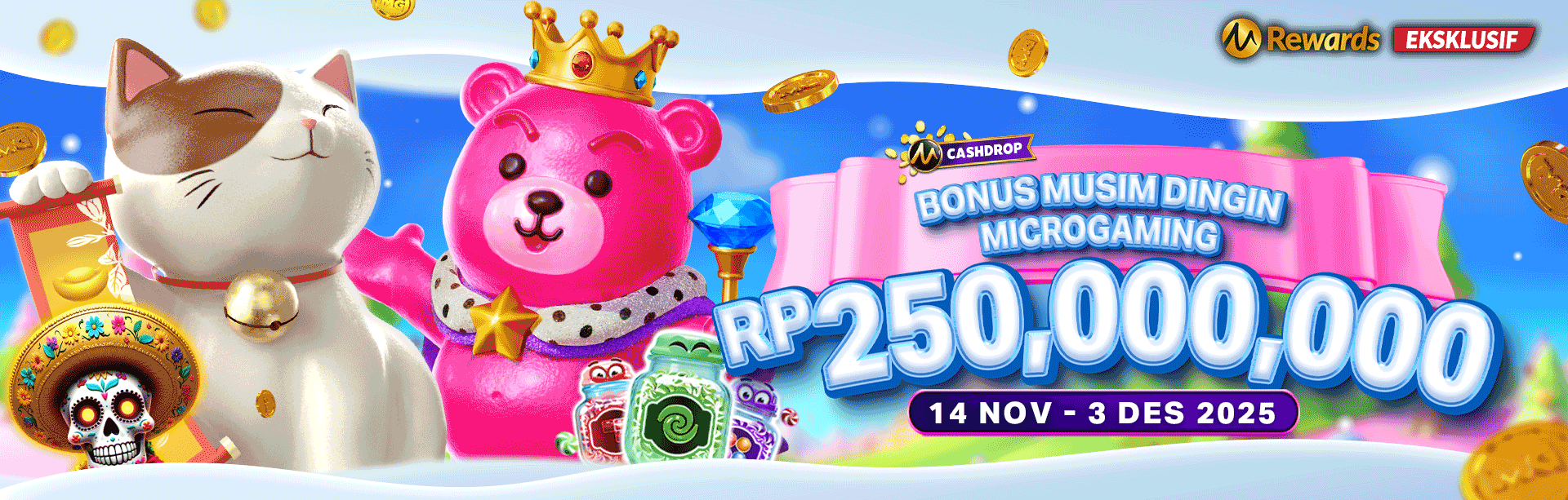 MICROGAMING - BONUS SPESIAL CASH DROP MINGGU INI